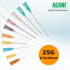 Aiguilles Agani Terumo 25G 0,5x16mm, Orange, Boîte de 100