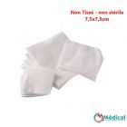 Compresses Non stériles en Non Tissé 4 plis 7.5 cm x 7.5 cm, 30grs, sachet de 100