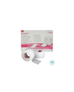Transpore sans dévidoir 3M r1527-1 2.5 cm x 9.14 m, boîte de 12 rouleaux