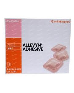 ALLEVYN ADHESIVE - Pansement adhésif pour plaie exsudative - 22,5cm x 22,5cm - La boîte de 10