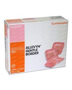 ALLEVYN Gentle Border - Pansement adhésif avec gel siliconé - 17,5cm x 17,5cm - La boite de 10