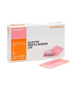 Allevyn gentle border Lite 5.5cm x 12cm, la boîte de 10