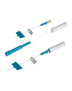 Cathéter de sécurité de type microperfuseur, 2 voies en Y, 22G 19mm Bleu, BD Saf-T Intima Boîte de 25