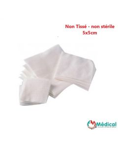 Compresses non stériles en non tissé 40 gr 4 plis 5 cm x 5 cm sachet de 100 compresses