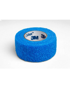 Bande de contention cohésive élastique Coban 3M Couleur Bleue 2.5 cm x 450 cm, l'unité