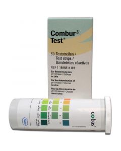 Bandelettes urinaires COMBUR 3E, boîte de 50