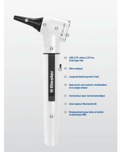 Otoscope Riester E-scope F.O. LED 3.7 V, blanc