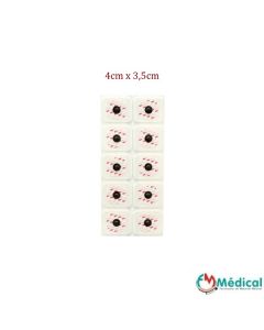 Electrodes 3M Red Dot - adhésif conducteur - Adulte - tenue 5 jours 4 cm x 3,5 cm Mousse, radiotransparente