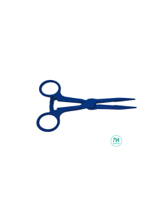 Pince kocher, stérile à usage unique, plastique bleue renforcé, 14cm, l'unité
