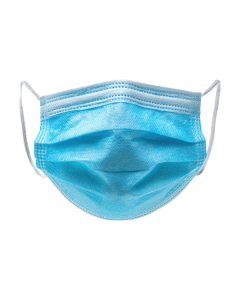 Masque en non-tissé avec élastiques TYPE IIR Bleu FM MEDICAL, EN14683:2019, boîte de 50