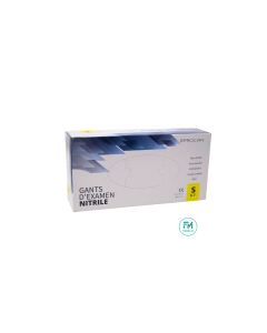Gants d'examen en nitrile bleu non poudrés, PROCIAN, taille S, la boite de 100