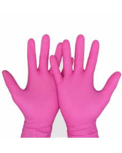 Gant nitrile non poudré Rose easyCARE, Taille L, boîte de 100