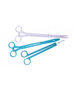 Set de pose de stérilet, Pinces de Pozzi et Chéron et ciseaux lame distale, l'unité