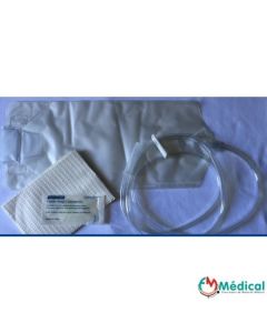 Set administration lavement Enema, tubulure 1,7m, embout prélubrifié, poche 1.5L, savon et champ, l'unité