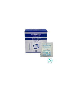 Compresses de Gaze stérile 7.5 cmx 7.5cm boîte de 50 sachets de 2