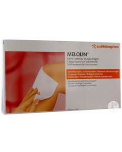 MELOLIN - compresse très absorbante en coton sous sachet individuel stérile - 5cm x 5 cm - La boite de 25 compresses