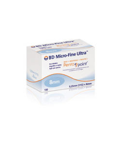 MICRO-FINE ULTRA aiguilles 8 mm