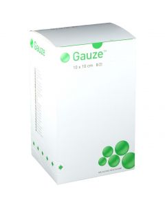 Compresses de Gaze stériles 8 plis 17 fils 10x10 cm, boîte de 50x2