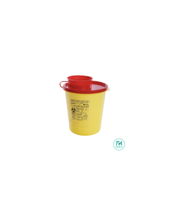Container, collecteur d'aiguilles 1,5L DASRI AP Ø 14,5 x 16,5 cm, base ronde