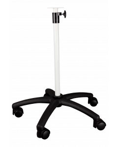 Pied roulant télescopique embase plastique