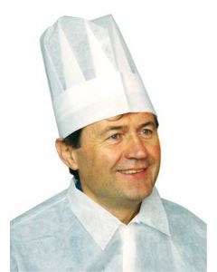 Toque non tissé blanche / plissée /(Blanche)