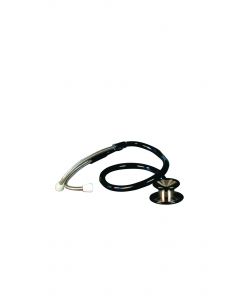 Stéthoscope double pavillon noir enfant + rechange : 1 membrane et 4 embouts auriculaires souple et dur