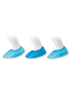 Sur-chaussures en PE 40 x 16cm, 25 microns Bleu, le sachet de 100